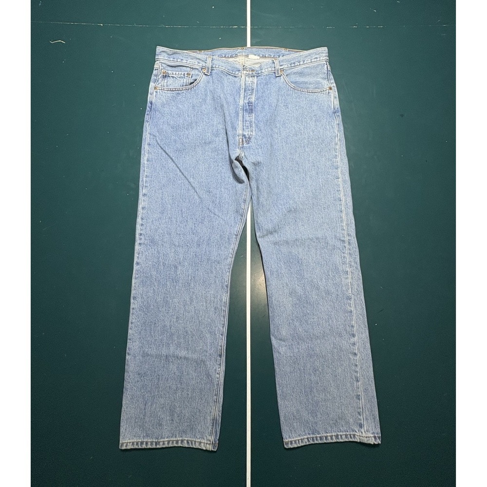 Vintage 80s Levi's 501 Button Fly Denim Jeans Straight Leg 38x30 Mint Condition - Picture 1 of 16